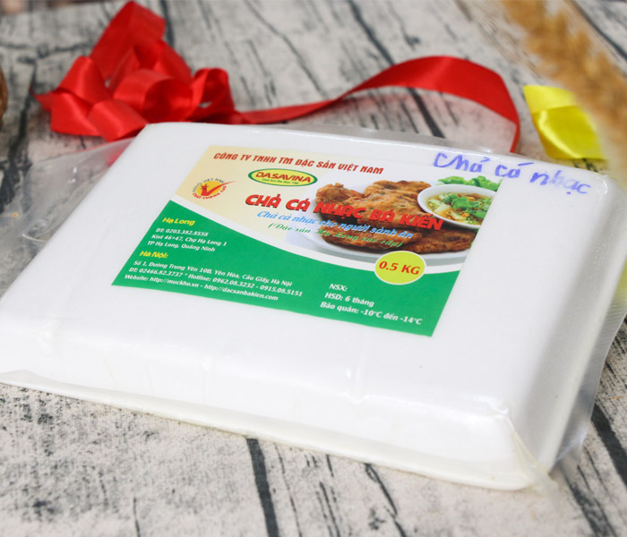 Chả cá nhạc Bá Kiến được đóng gói cẩn thận